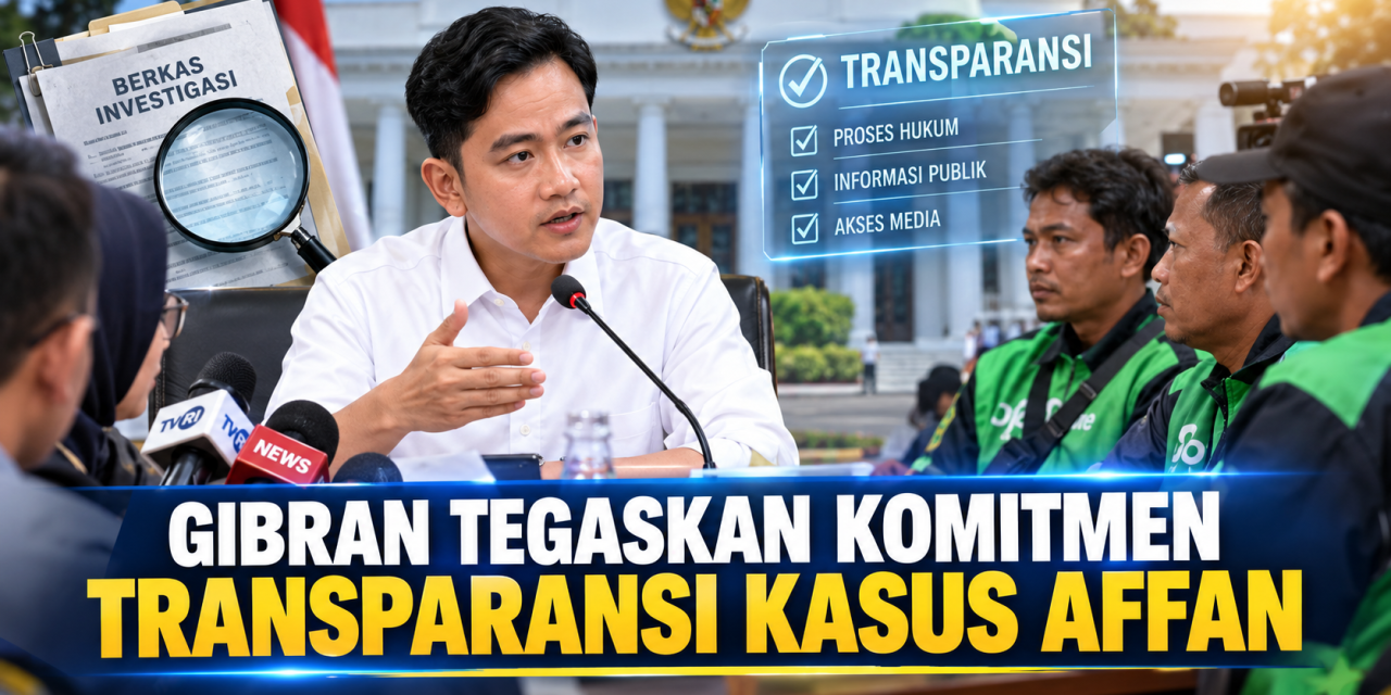 Gibran Rakabuming Tegaskan Komitmen Transparasi Kasus Affan