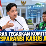 Gibran Rakabuming Tegaskan Komitmen Transparasi Kasus Affan