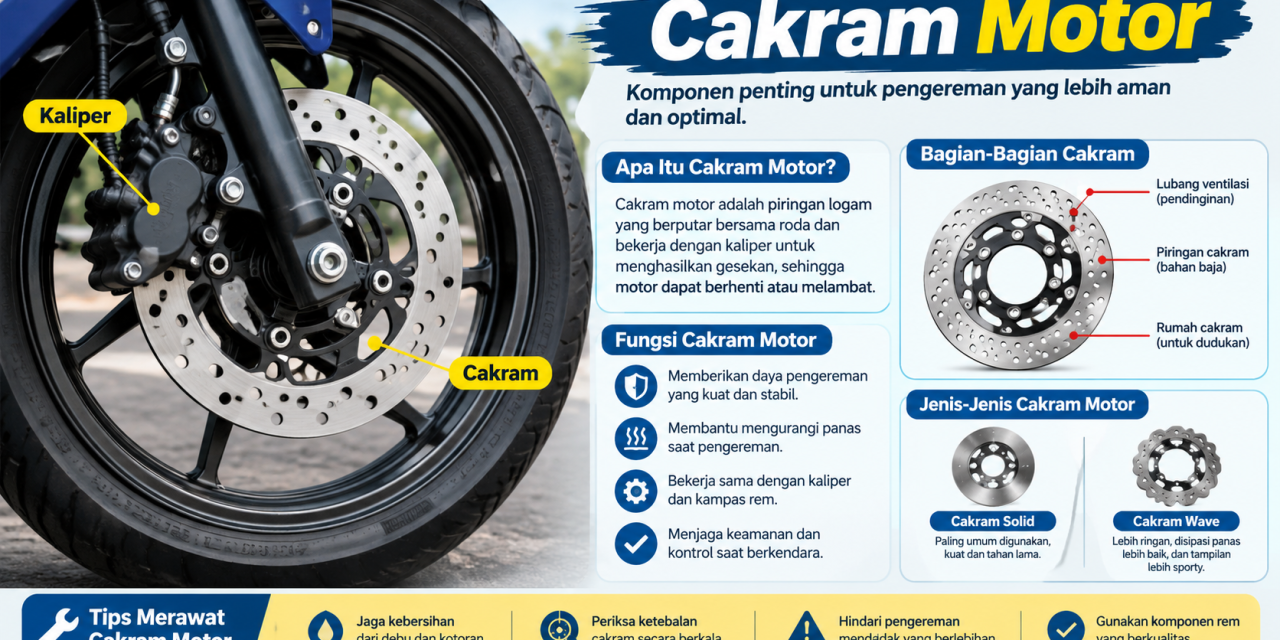 Piringan Cakram Motor Memiliki Lubang Untuk Ventilasi